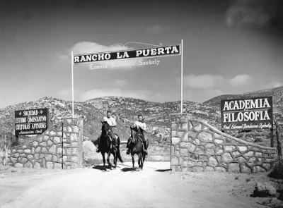 entrance to the Rancho La Puerta spa in Baja California.