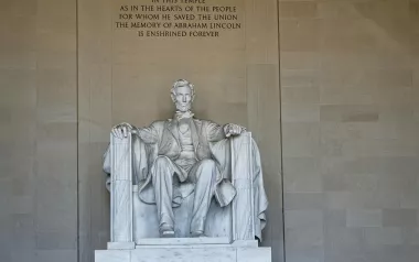 Abraham Lincoln Memorial Statue in Washington, D.C.