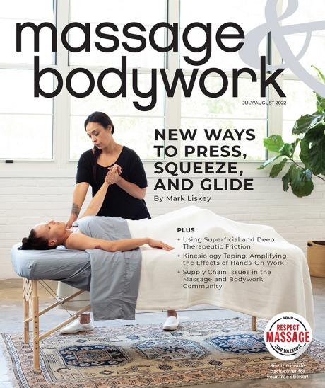 Massage and Bodywork magazine cover July/August 2022