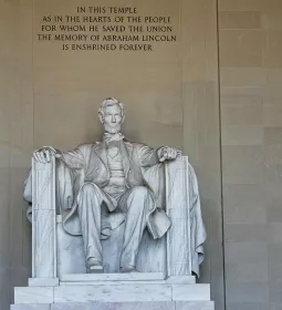 Abraham Lincoln Memorial Statue in Washington, D.C.